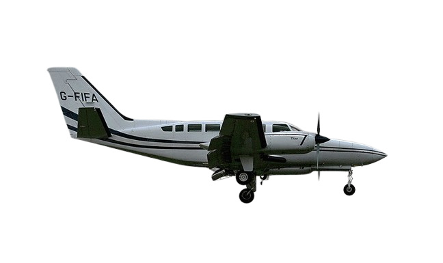 A Cessna 404 Titan twin-engine airplane