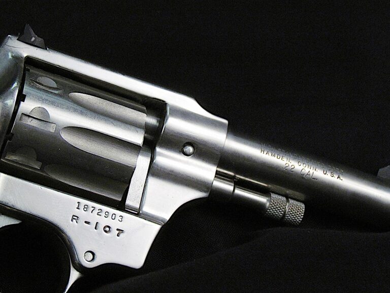 Black & White image of a High Standards revolver