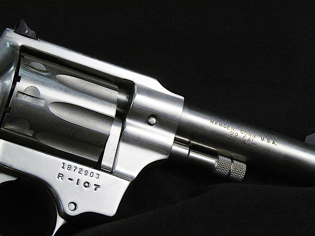 Black & White image of a High Standards revolver